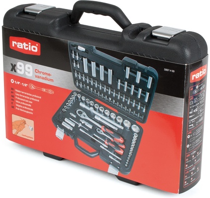 Malet�n Llaves de Vaso 99 Piezas Ratio